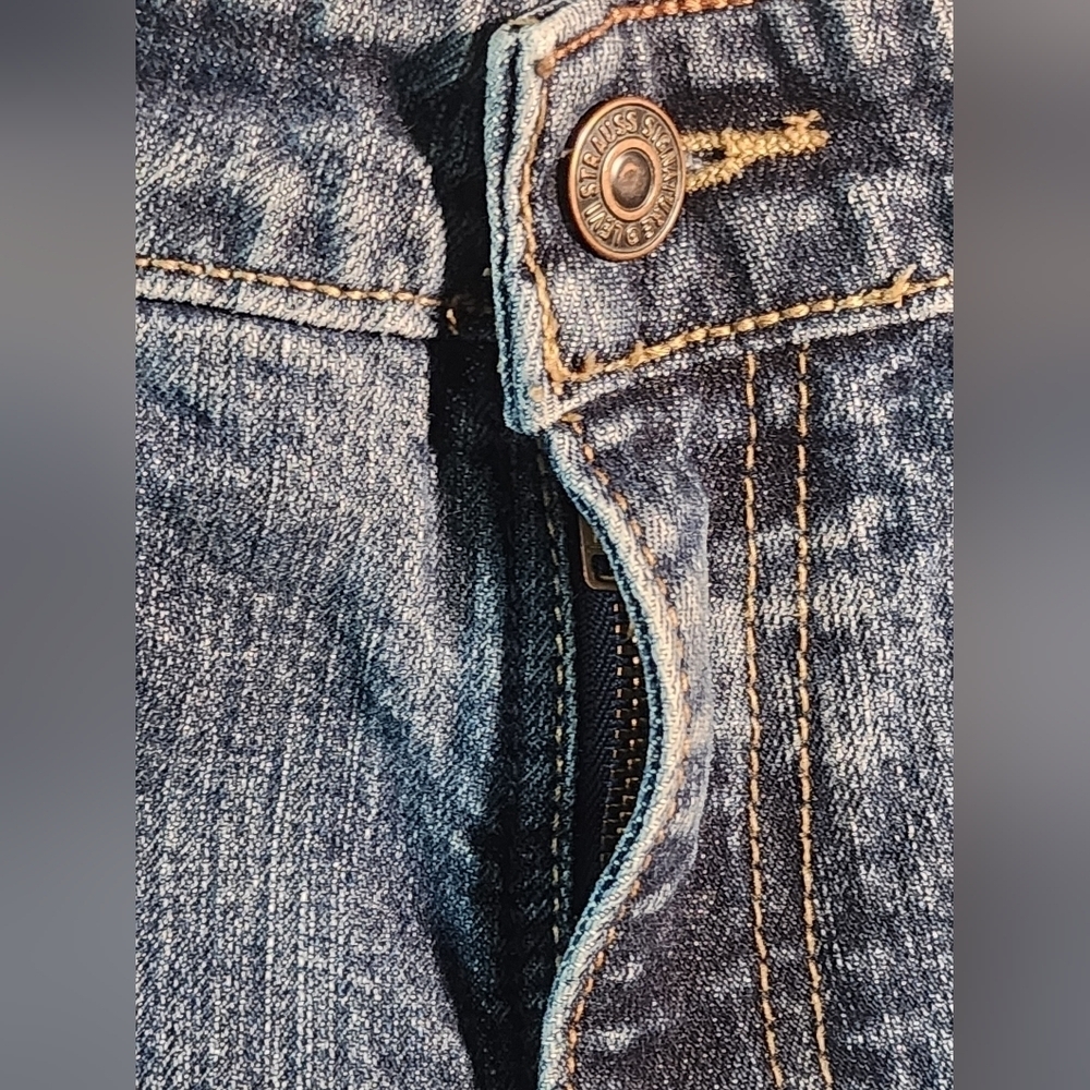 Levi Strauss Signature Jeans Low Rise Bootcut Misses 12 LONG Y2K Vintage Levis - Picture 12 of 14